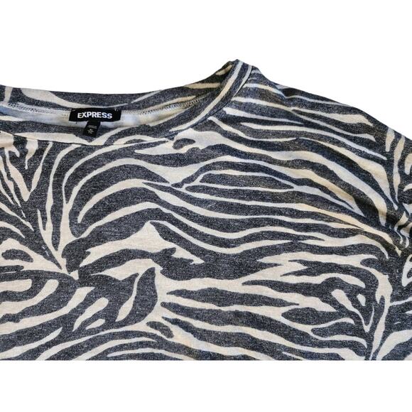 Express Zebra Print Lounge Set Top & Joggers | Cozy Animal Print | L/XL - Picture 12 of 16